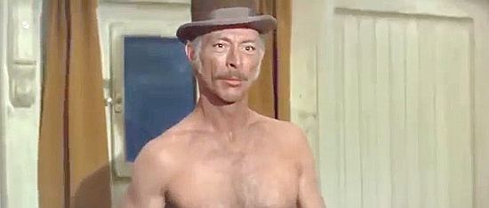 Lee Van Cleef as King, eager to enjoy the honeymoon he missed in Bad Man's River (1971)