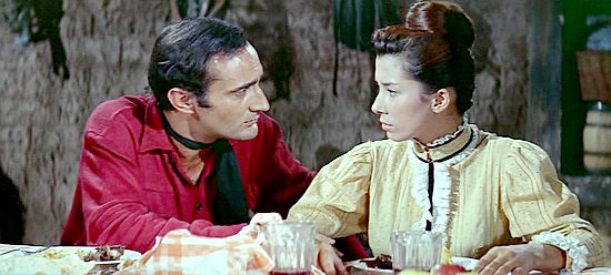 Miguel Paenzuela as Brad Walker with Dina Lot as Mae in Gunfight at High Noon (1964)