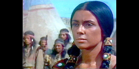 Monica Randall as Indian maiden Elle in $100,000 for Ringo (1966)