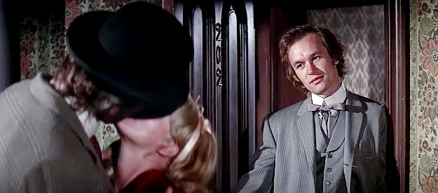Paul Koslo as Roy Gannon, one of Frank Harlan's men interrupting Joe Kidd's smooch with Frank_s girl in Joe Kidd (1972)