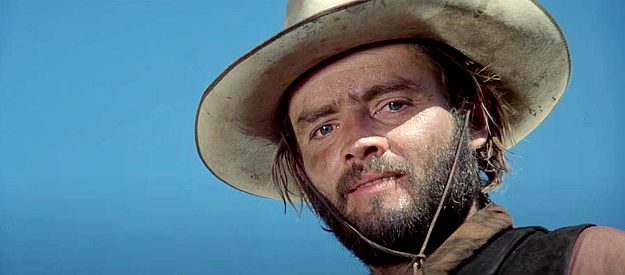 Richard Jordan as Hawk, the outlaw who steals a load of nitro in order to rob a bank in Rooster Cogburn (1975)