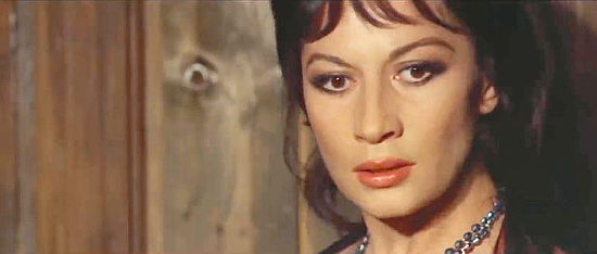 Rosalba Neri as Rosie, the saloon girl who dreams of a future with El Puro in El Puro (1969)