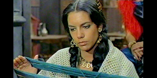Silvana Bacci as the Mexican saloon girl who provides a pretty diversion in Django (1966)