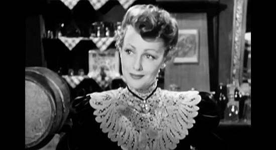 Virginia Grey as Lila Regan, Alderson's gal and the woman Lassiter wants in Wyoming (1947)