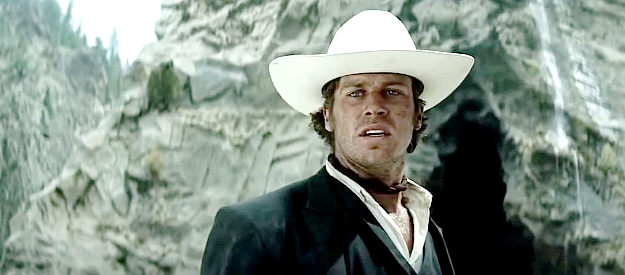 Armie Hammer as John Reid, aka The Lone Ranger, balking at the notion of ending Butch Cavendish's life in The Lone Ranger (2013)