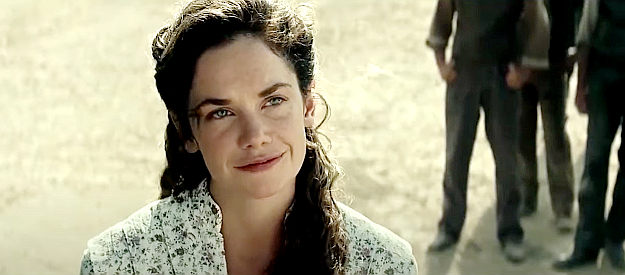 Ruth Wilson as Rebecca Ried, the Texas Ranger widow who winds up a captive of Latham Cole in The Lone Ranger (2013)