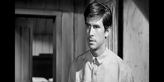 Anthony Perkins as Riley Wade, resentful of the father who has been absent most of his life in The Lonely Man (1957)