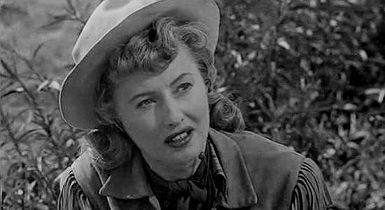 Barbara Stanwyck as Rela, reunited with Wes Anderson in The Moonlighter (1953)