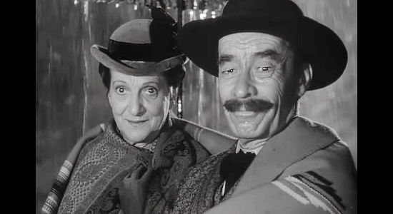 Beulah Bondi as Loma Morales, Sophia's governess, and Vladmire Sokotoff as Pepito, Alvarez, Sophia's adoptive father, in The Baron of Arizona (1950)