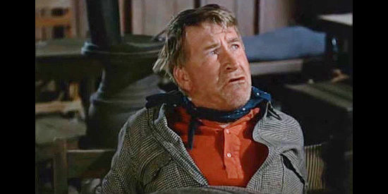 Chill Wills as Ballard sidekick Ike Adams, wounded and bemoaning how it happened in Ride the Man Down (1952)