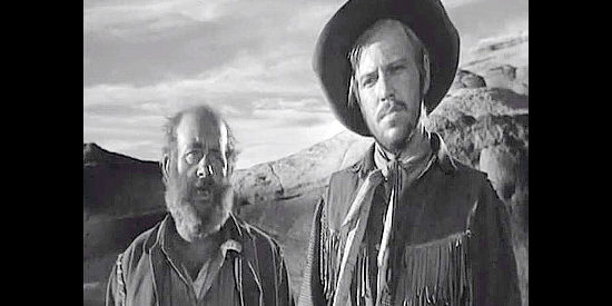 Chubby Johnson as Gil Craige and Rush Williams as Jonas Weatherby, one of Barstow's men, in Rocky Mountain (1950)