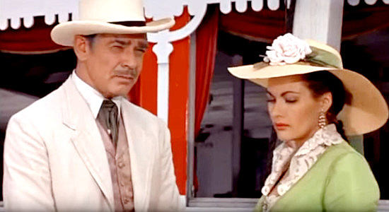Clark Gable as Hamish Bond and Yvonne de Carlo as Amantha Starr in Band of Angels (1957)