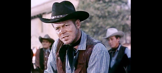 Dan Duryea as McCarty, diligent in his pursuit of the man who killed his brother in Silver Lode (1954)