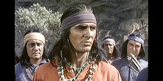 Dennis Weaver as Menguito, the Navajo chief who strives to live in peace with the whites in Column South (1953)
