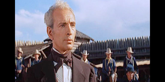 Donald Randolph as Aaron Cartwright, the Indian commissioner pushing for a peaceful resolution of differences in Chief Crazy Horse (1955)