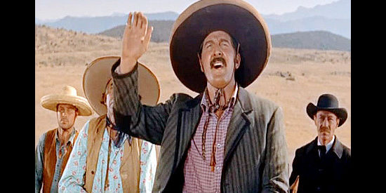 Duane Grey as Juan Aruzzz, the man whose vaqueros will help on the cattle drive in Cattle Empire (1958)