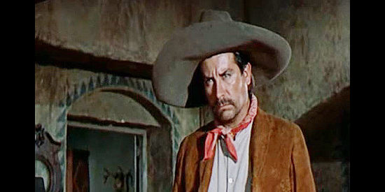 Eduardo Noriega as Cordoba, a peon fiercely loyal to Father Jose in The Last of the Fast Guns (1958)