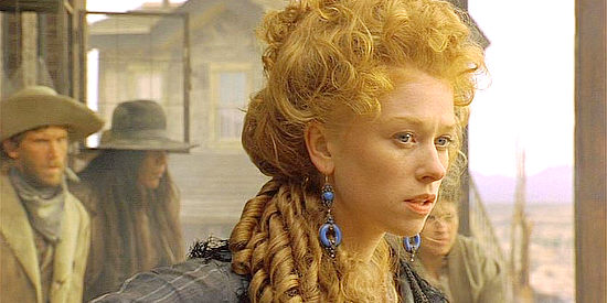 Fay Masterson as Mattie Silk, the saloon girl smitten with The Kid in The Quick and the Dead (1995)