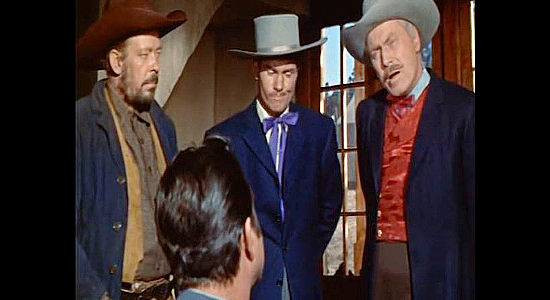 Fernando Wagner (right) as Grandall, wondering what happens if the government invalidates Bynum's land sales in Sierra Baron (1958)