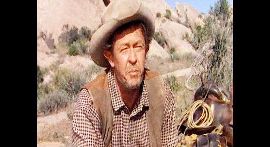 Forrest Lewis as Zeke Jenkins, the man John Welsey wins a fast horse from in The Lawless Breed (1953)