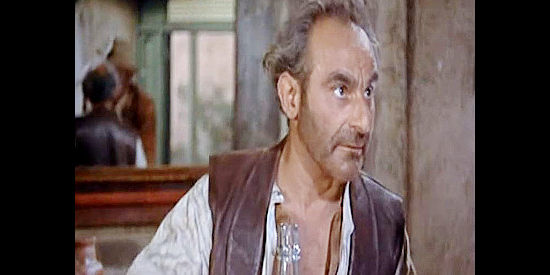 Fritz Field as Fritz, the cantina owner who gives Larry Delong refuge in Riding Shotgun (1954)