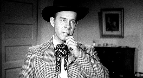 Harry Morgan as Alf Billings, unknowingly involving a U.S. marshal in his blackmail scheme in The Forty-Niners (1954)