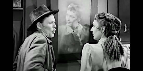 Henry Hull as Hank Young with estranged daughter Sue Ellen (Ann Dvorak) in The Return of Jesse James (1950)