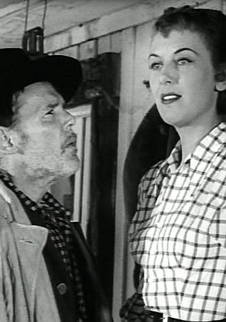 Henry Hull as Hank Younger and Ann Dvorak as Susan Ellen Younger in The Return of Jesse James (1950)