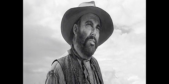 Howard Petrie as Cole Smith, the man who's supposed to rendevous with Barstow's men in a last ditch effort to save the South in Rocky Mountain (1950)