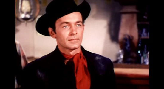 James Anderson as Johnny Dorette, the young man Jesse hires to drive the gold wagon in The Great Jesse James Raid (1953)