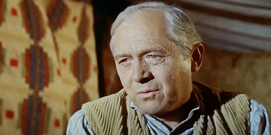 James Bell as Jeremiah Cooper, Prudence's father and one of the settlers heading West in The Oregon Trail (1959)