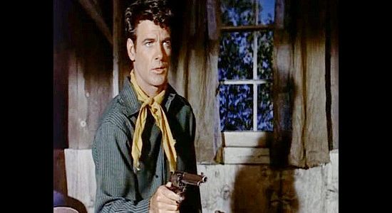 James Best as Ted Hamilton, the reluctant young member of the outlaw gang in Last of the Badmen (1957)