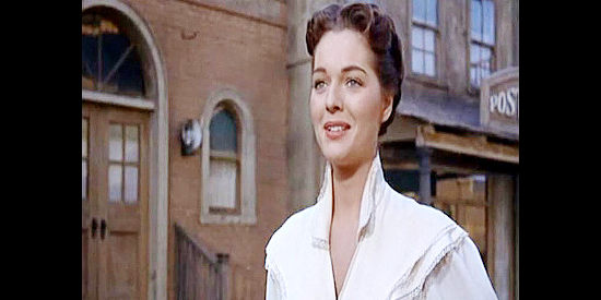 Joan Weldon as Orissa Flynn, the woman who never loses faith in Larry Delong in Riding Shotgun (1954)