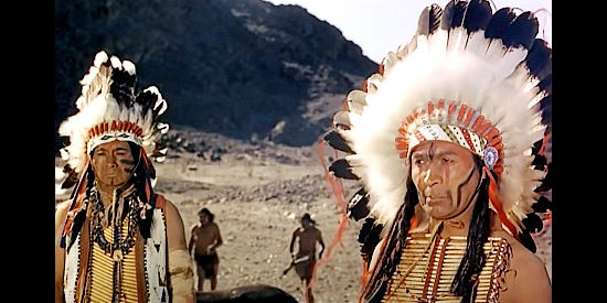 John War Eagle (right) as Black Cloud, leader of the warring Indians in Last of the Comanches (1952)