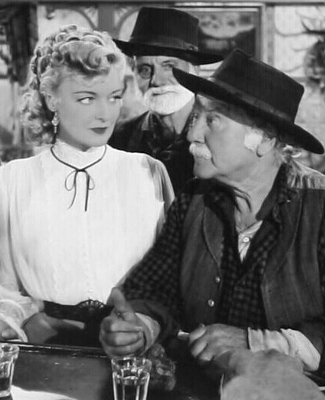 Karin Booth as Julie Hanson and George Cleveland as Hardrock Hanson in Cripple Creek (1952)