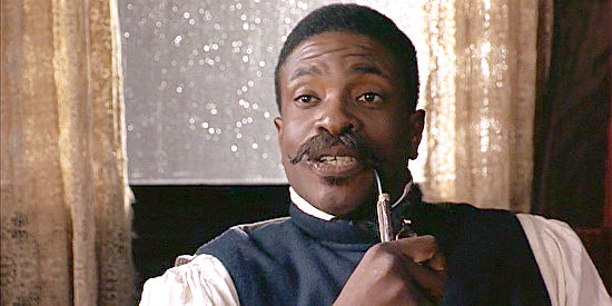 Keith David as Sgt. Cantrell, the man hired by the good folks of Redemption in The Quick and the Dead (1995)