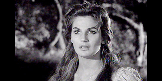 Lita Milan as Elena, the young girl who's taken up with Kallen against her relatives' wishes in The Ride Back (1957)