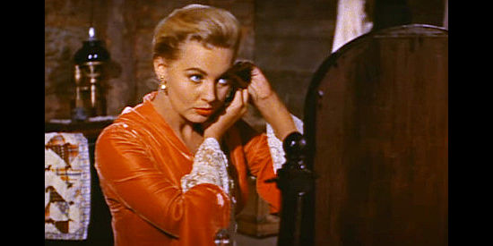 Lola Albright as Sylvia Dane, trapped in a loveless marriage in a remote Western outpost in Oregon Passage (1958)