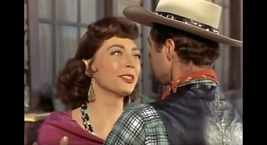 Marie Windsor as Tonya, the spitfire who wants to become Billy's girl in The Parson and the Outlaw (1957)