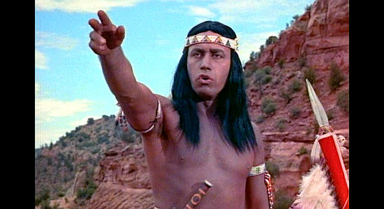 Michael Ansara as Angry Horse, a warrior eager to lead his tribe into war against the whites in The Lone Ranger (1956)