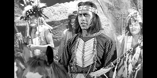 Michael Ansara as Tucsos, leader of the warring Apache in Only the Valiant (1951)
