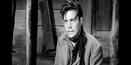 Neville Brand as King Fisher, itching to get even with the man who put a bullet in his shoulder in The Lonely Man (1957)