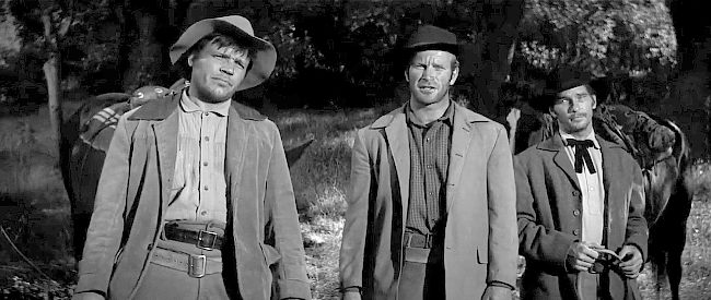 Neville Brand as Mike Gavin with Ed Gait (Russ Conway) and Hardy in Love Me Tender (1956)