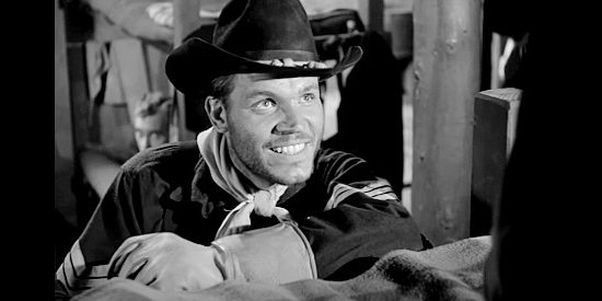 Neville Brand as Sgt. Murdock, fussing about being in the cavalry again in Only the Valiant (1951)