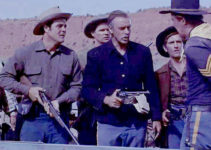 Robert Keys as Sgt. Darrach, John Dehner as Maj. Bradnor and Harry Dean Stanton as Rinty in Revolt at Fort Laramie (1957)