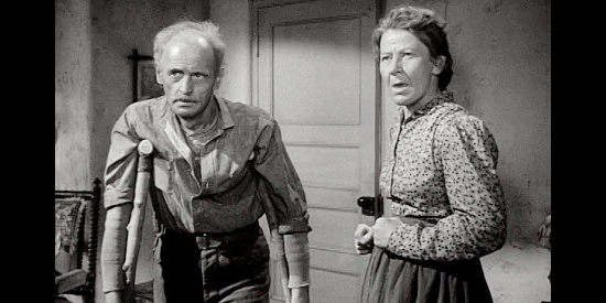 Perry Evans as Mr. Barrett and Edith Evanson as Mrs. Barrett in The Redhead and the Cowboy (1951)