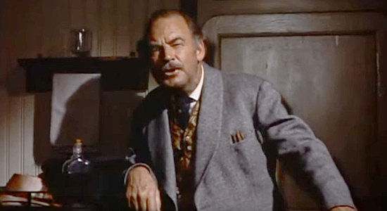 Ray Teal as Mr. Calloway, the slave trader who rents a special boat cabin to share with Amantha in Band of Angels (1957)