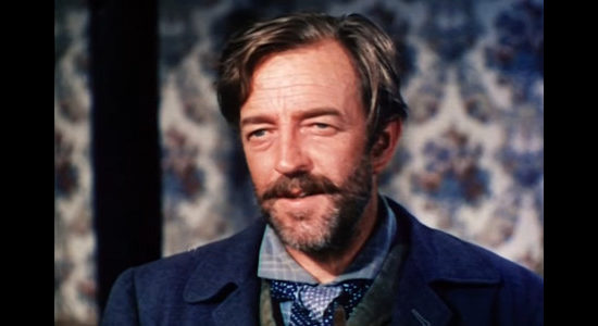 Richard Cutting as Sam Wells, the man with a plan to steal gold from a neighboring mine in The Great Jesse James Raid (1953)