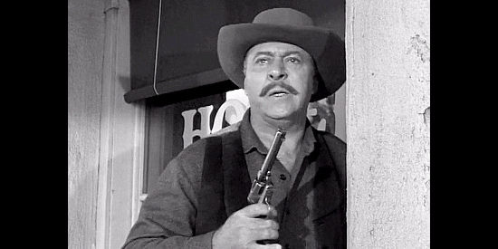 Robert Griffin as Sheriff Clay, realizing daughter Ginny is in danger in Fury at Showdown (1957)