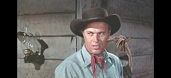 Robert J. Wilke as Sile Doty, Montgomery's foreman and the man who claims Paca as his own in Raw Edge (1956)